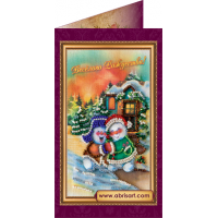 Набор для вышивки бисером открытки «Веселого рождества 1»